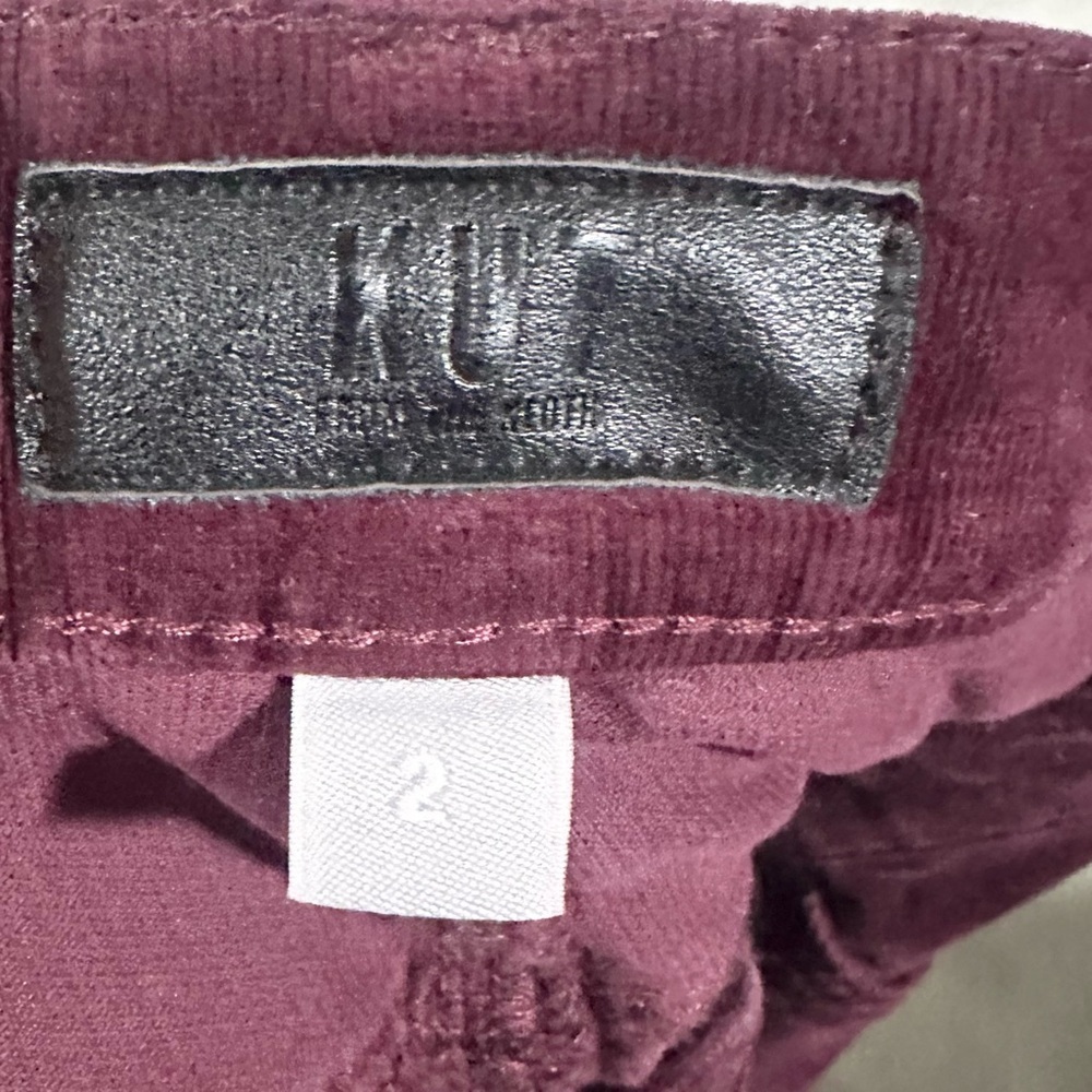Kut from the Kloth Diana Corduroy Skinny Pants in Plum - 2 - Picture 5 of 7